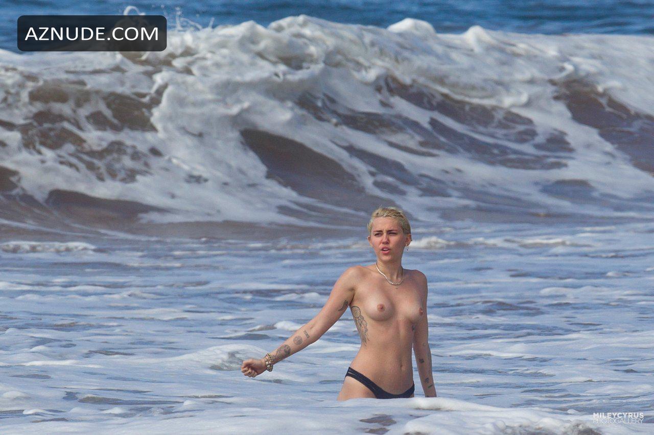 Miley Cyrus Naked And Hot On The Beach - Aznude-8780