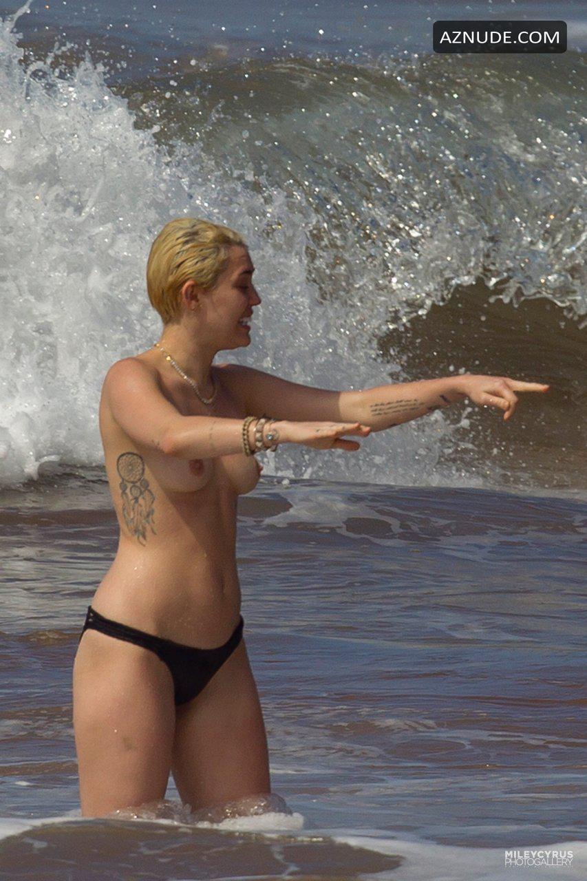 Miley Cyrus Naked And Hot On The Beach - Aznude-6847
