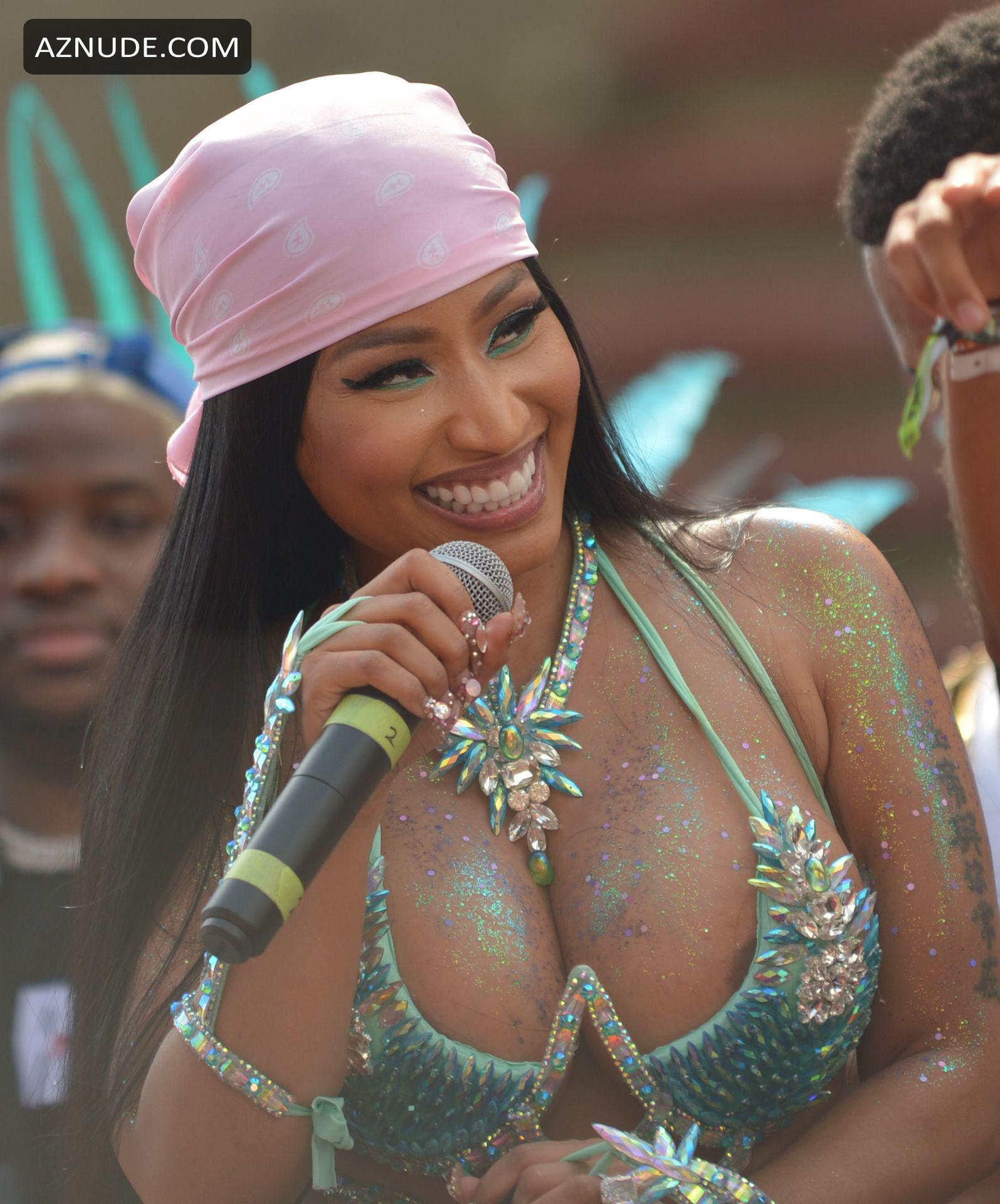 Nicki Minaj Shows Off To The Crowd On Top Of A Music Truck At The Socadrome Jean Pierre Complex