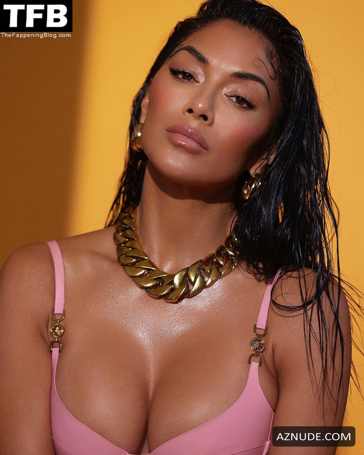 Nicole Scherzinger Sexy Poses Showing Off Her Big Boobs And Hot Legs In A Fashion Photoshoot