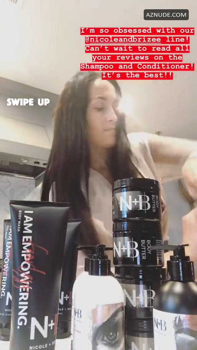 Nikki Bella Nip Slip During The Advertising Of Cosmetics And Her Big Boob Aznude