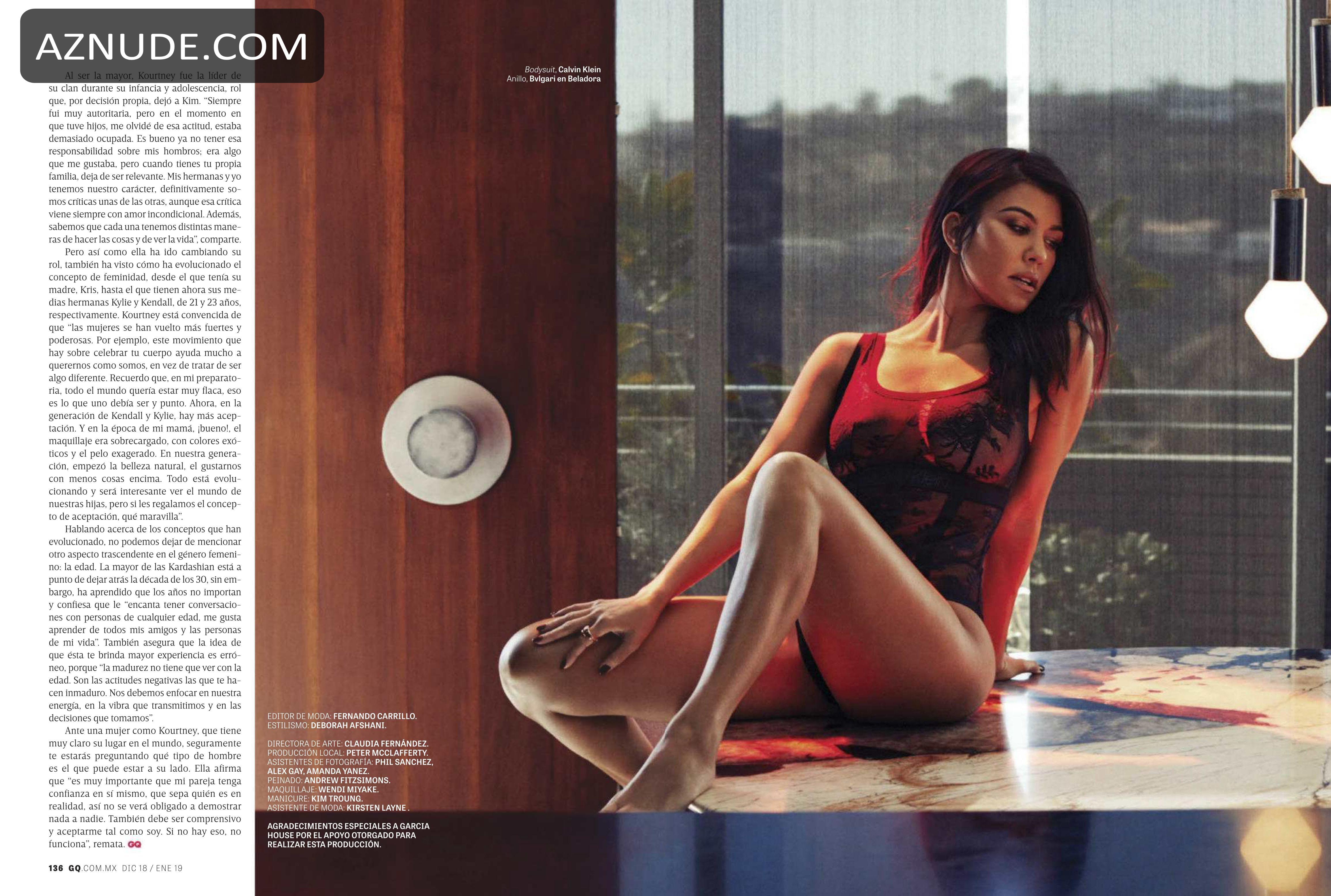 Kourtney Kardashian Nude and Sexy in the December issue of the GQ Mexico  magazine - AZNude