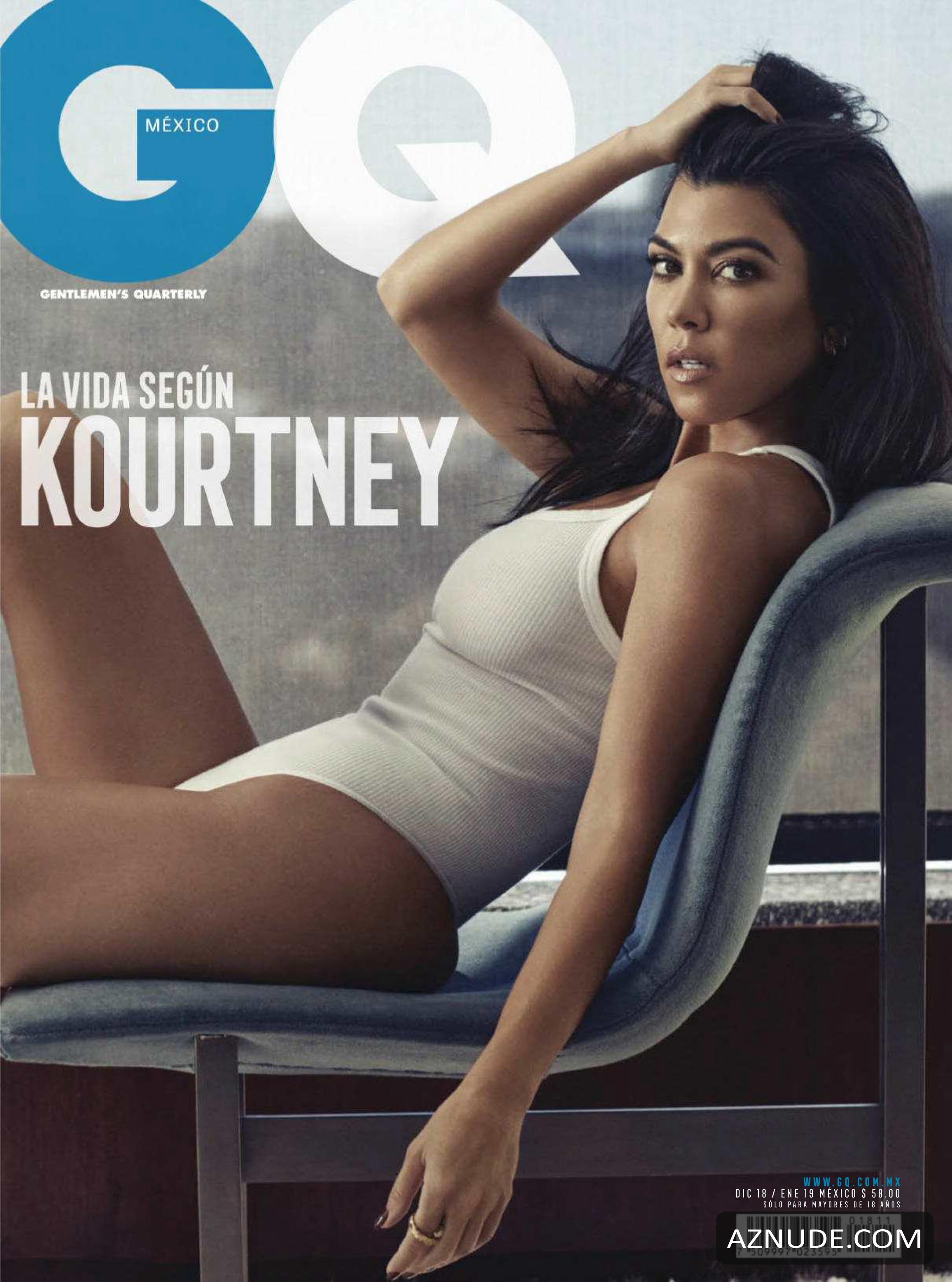 Kourtney Kardashian Nude And Sexy In The December Issue Of The Gq Mexico Magazine Aznude