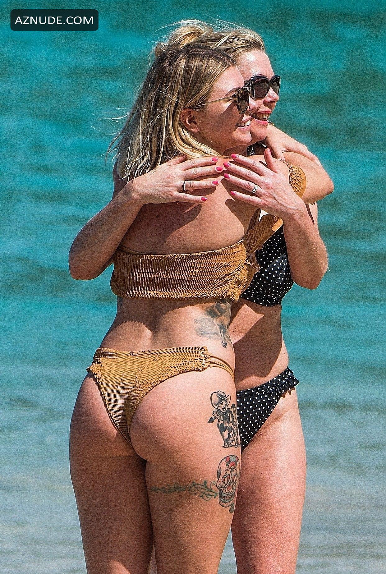 Olivia Buckland Shows Off Her Butt On The Beach While With Her Man Alex Bowen Aznude