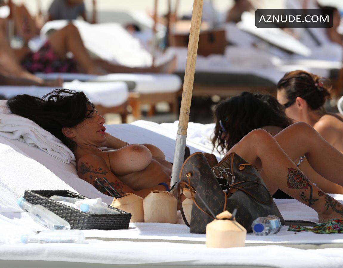Priscilla Salerno Topless Paparazzi At The Beach In Miami Aznude