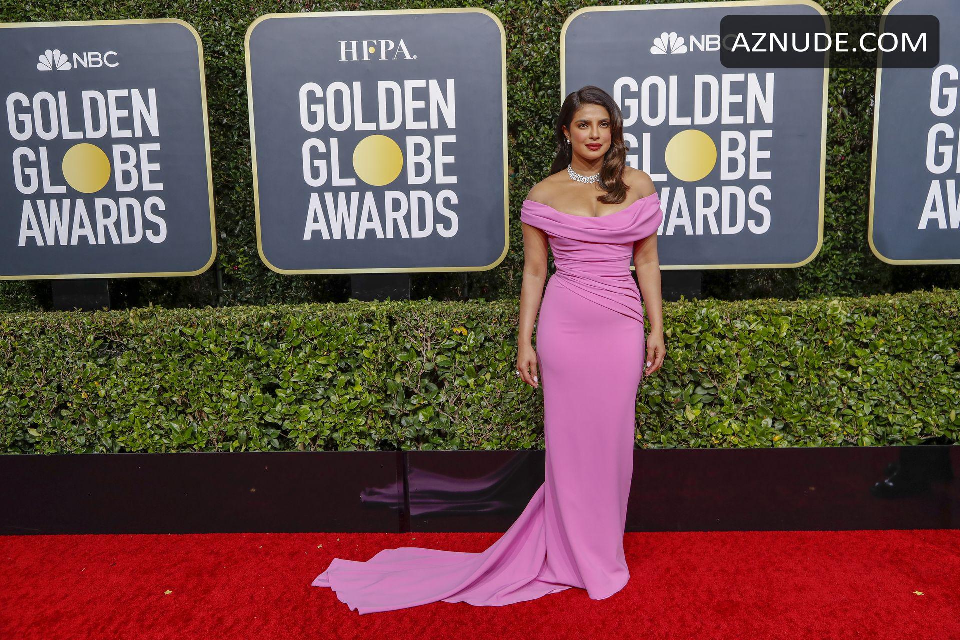 Priyanka Chopra arrives on the red carpet during the 77th Annual Golden  Globe Awards at The Beverly Hilton Hotel - AZNude