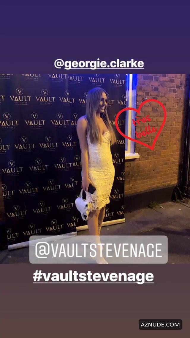 Georgie Clarke And Reanne Brown Pictured In White Dresses At The Vault Bar And Club Stevenage