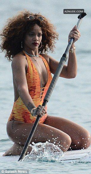 Rihanna Sexy Boating In A Swimsuit In Barbados Aznude
