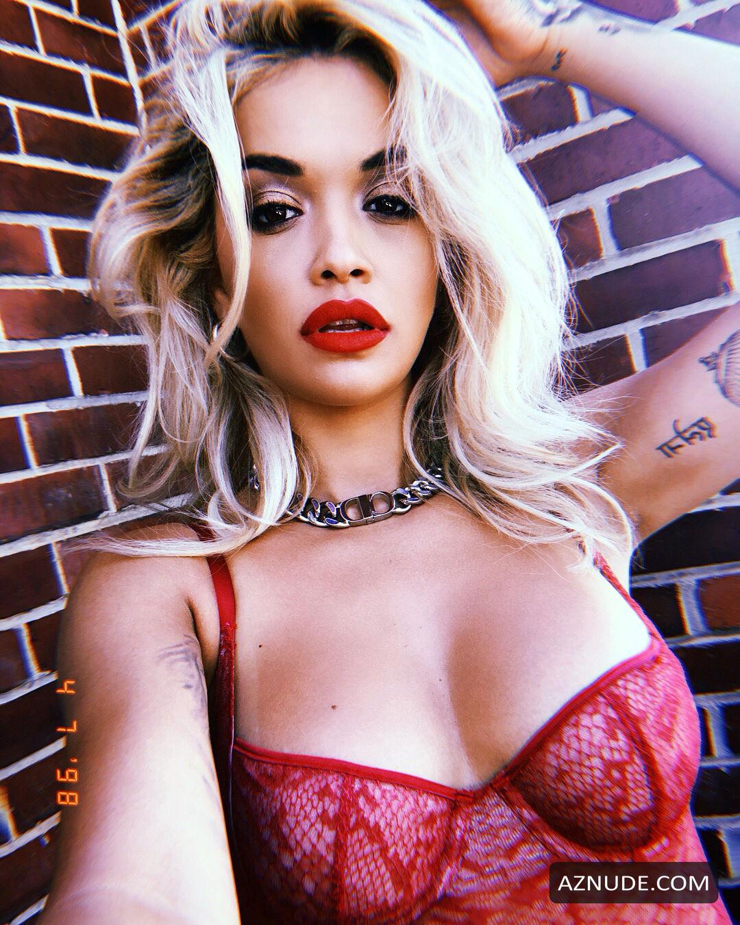 Rita Ora Sexy In Red Aznude