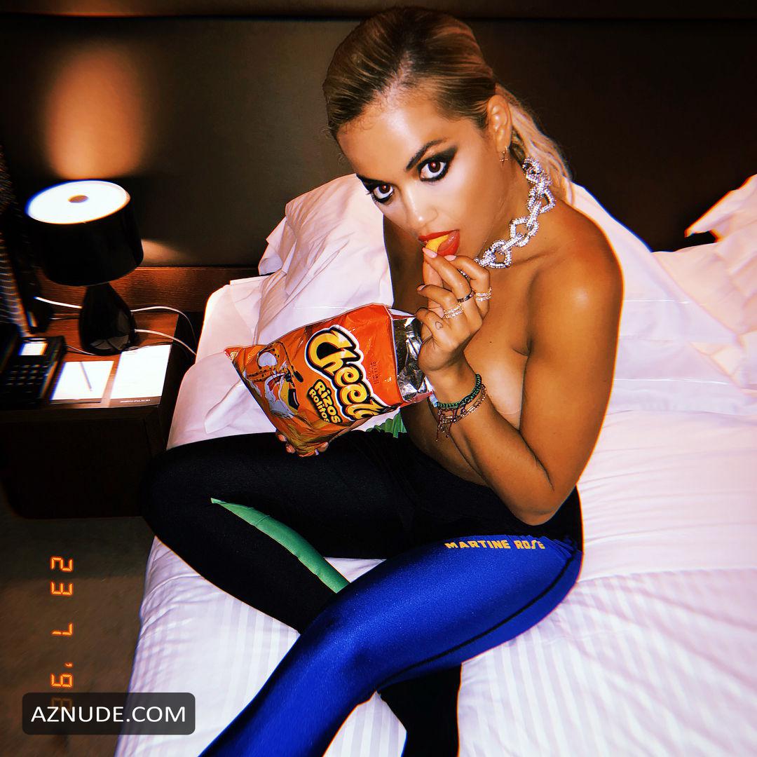 Rita Ora Topless Nude In Bed Promoting Cheetos Aznude 