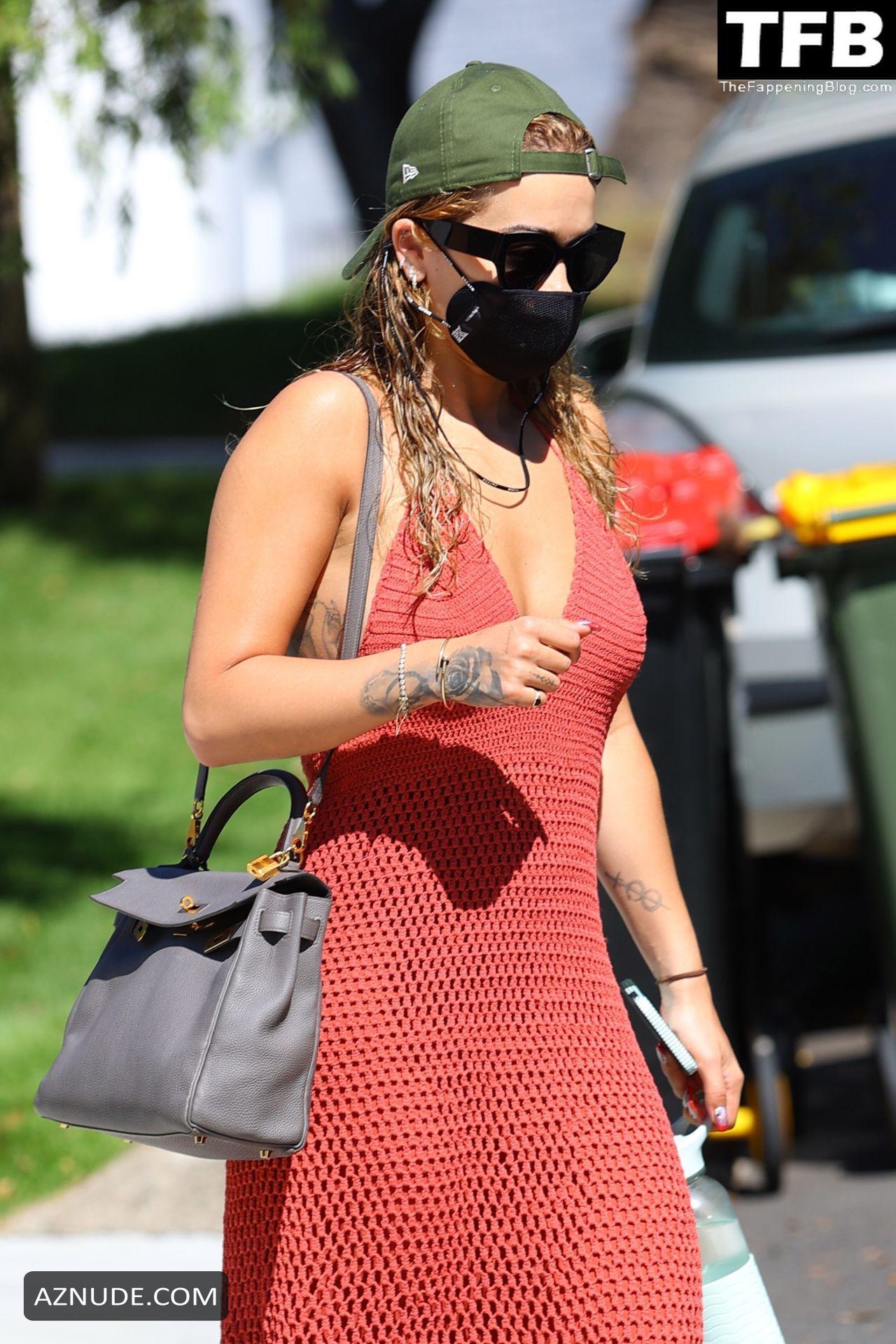 Rita Ora Wears An Nge Crochet Dress As She Gets Her Nails Done In Rose Bay Aznude