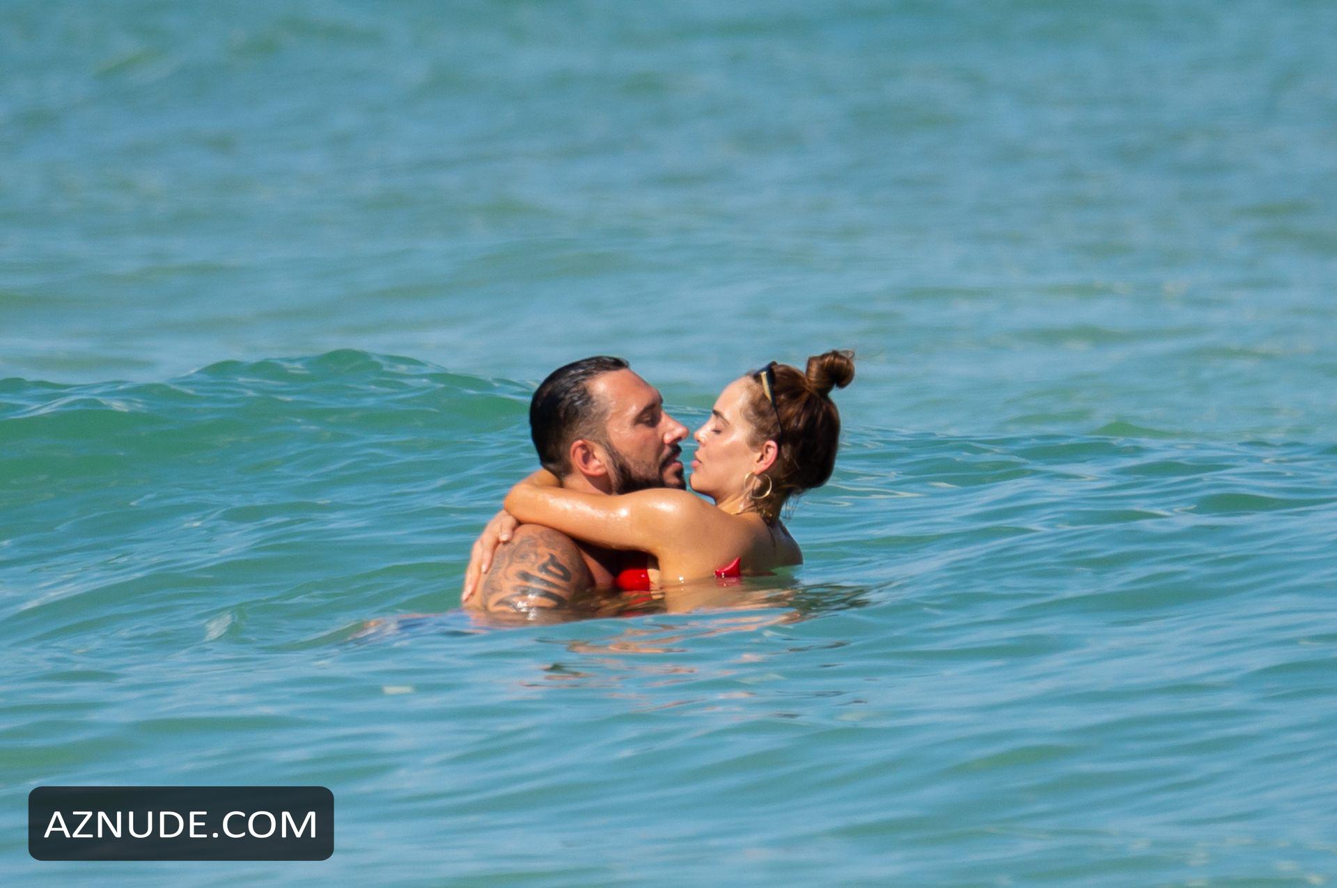 Sara Corrales Sexy With Cedric Gervais During A Beach Day