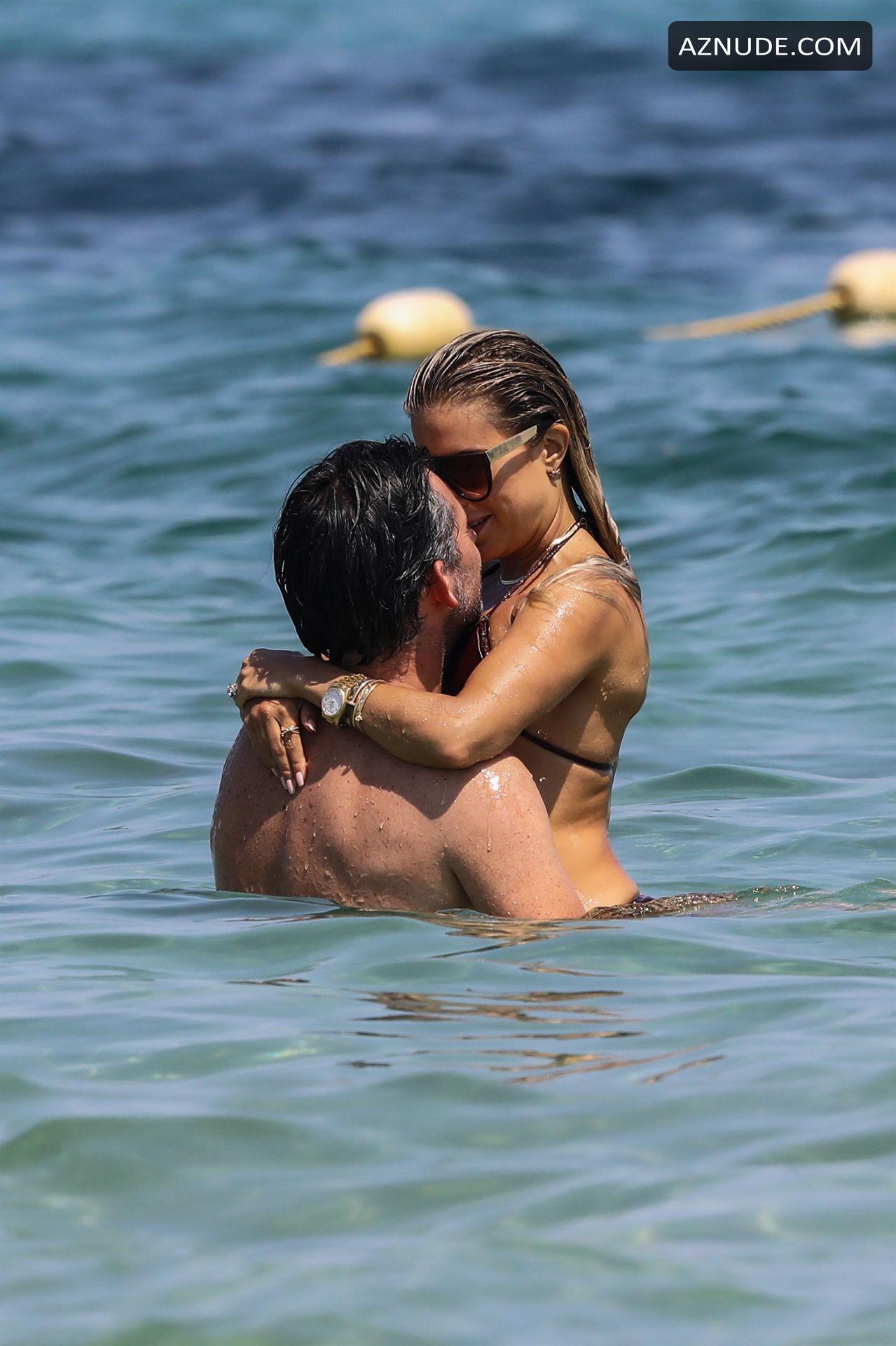 Sylvie Meis Kisses Her Husband Rafael Van Der Vaart During A Refreshing