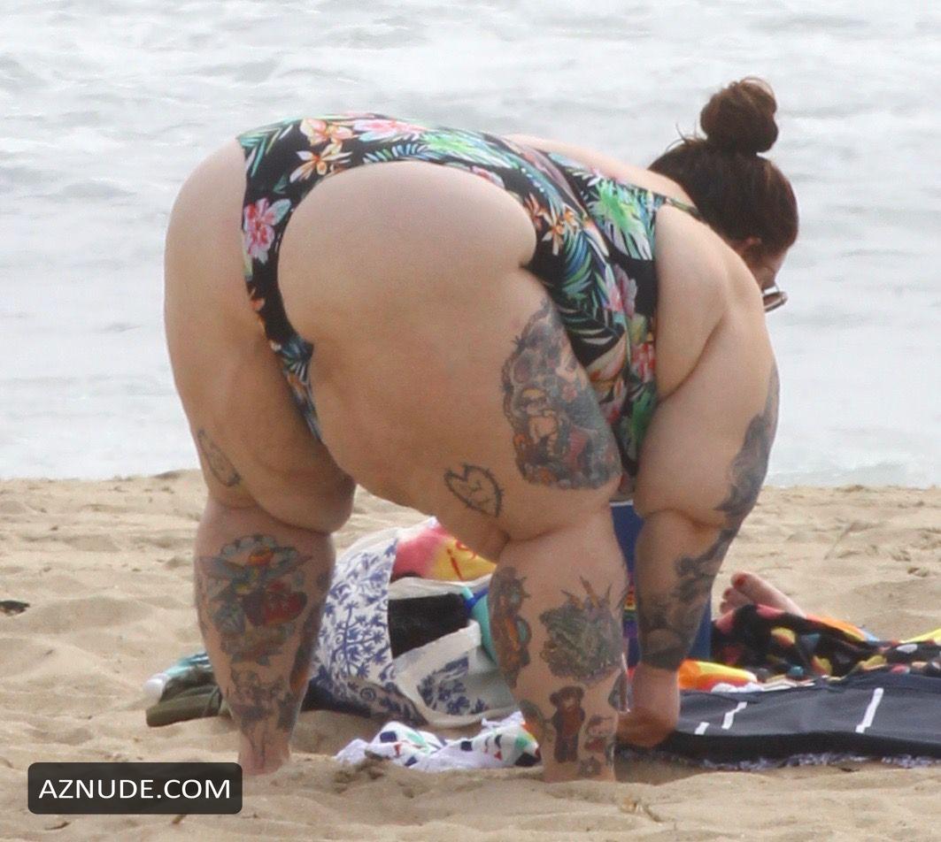 Tess Holliday Spends The Day At Malibu Beach In A One Piece Bikini Aznude