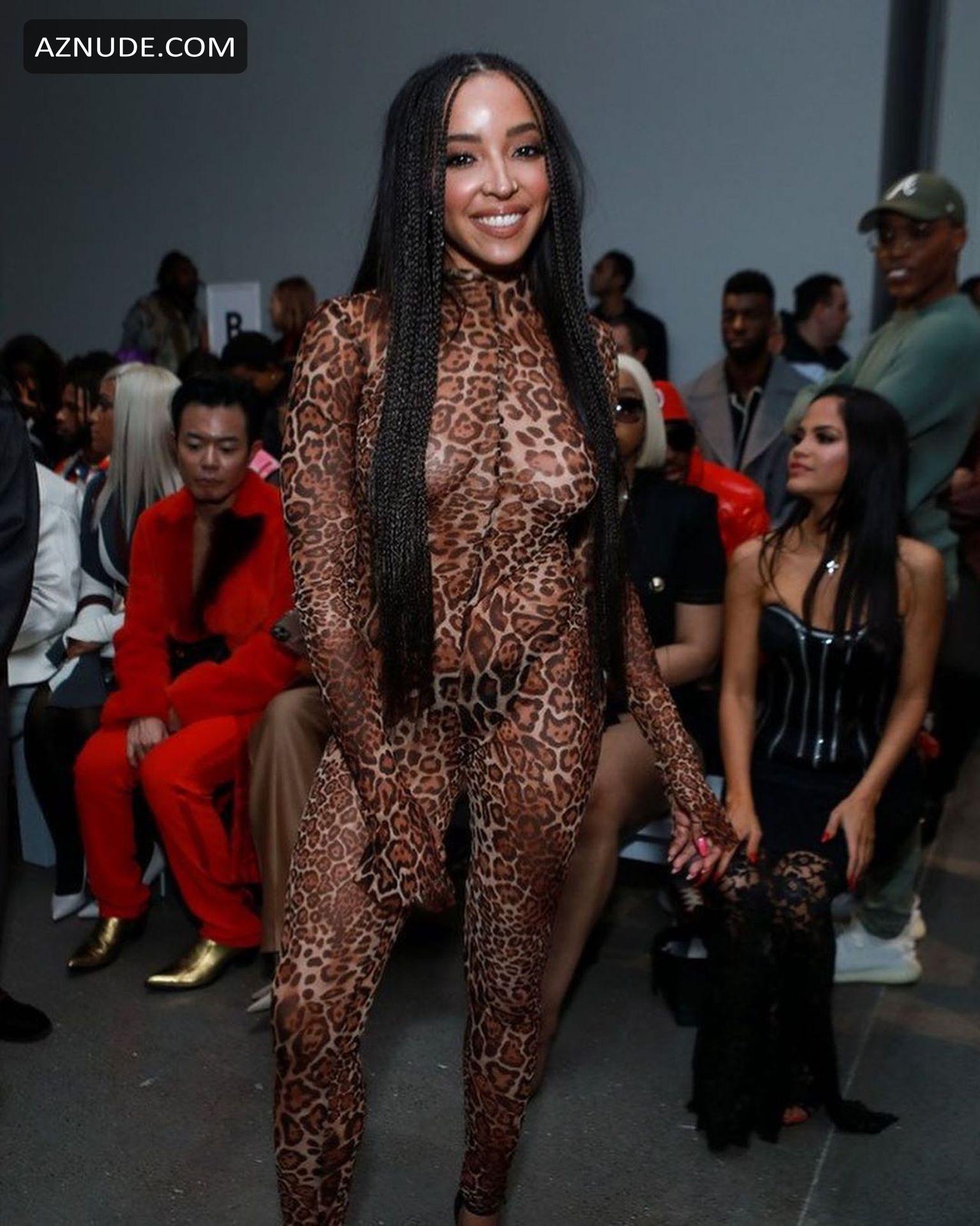 Tinashe Photographed In A Leopard Print See Through Bodysuit While 7087