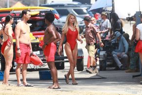  alt="Brooks Nader Sexy in Brooks Nader Sexy Shows Off Her Sizzling Body In A Spicy Red Swimsuit While Filming The Baywatch Reboot In La"