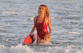  alt="Brooks Nader Sexy in Brooks Nader Sexy Shows Off Her Sizzling Body In A Spicy Red Swimsuit While Filming The Baywatch Reboot In La"
