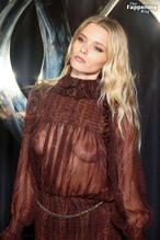 Abbey LeeSexy in Abbey Lee Sexy Flashes Her Hot Breasts At Saint Laurent Fashion Show In Paris