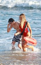  alt="Brooks Nader Sexy in Brooks Nader Sexy Shows Off Her Sizzling Body In A Spicy Red Swimsuit While Filming The Baywatch Reboot In La"