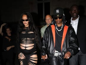 Rihanna Sexy in Rihanna Sexy Seen With A$Ap Rocky Wearing A Sultry Black Dress While Leaving L'Arc Nightclub In Paris