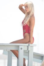  alt="Olivia Dunne Sexy in Olivia Dunne Sexy Shows Off Her Sizzling Body In A Spicy Red Swimsuit While Filming The Baywatch Reboot In La"