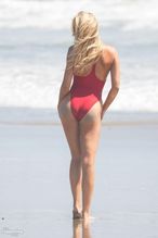  alt="Brooks Nader Sexy in Brooks Nader Sexy Shows Off Her Sizzling Body In A Spicy Red Swimsuit While Filming The Baywatch Reboot In La"
