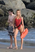  alt="Brooks Nader Sexy in Brooks Nader Sexy Shows Off Her Sizzling Body In A Spicy Red Swimsuit While Filming The Baywatch Reboot In La"