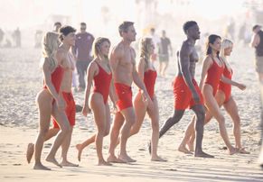  alt="Brooks Nader Sexy in Brooks Nader Sexy Shows Off Her Sizzling Body In A Spicy Red Swimsuit While Filming The Baywatch Reboot In La"