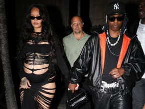 Rihanna Sexy in Rihanna Sexy Seen With A$Ap Rocky Wearing A Sultry Black Dress While Leaving L'Arc Nightclub In Paris