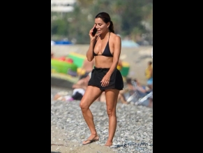 Eva Longoria Sexy Spotted Showing Off Her Sizzling Bikini Body At Marbella Beach In Spain