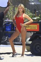  alt="Brooks Nader Sexy in Brooks Nader Sexy Shows Off Her Sizzling Body In A Spicy Red Swimsuit While Filming The Baywatch Reboot In La"