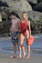  alt="Brooks Nader Sexy in Brooks Nader Sexy Shows Off Her Sizzling Body In A Spicy Red Swimsuit While Filming The Baywatch Reboot In La"