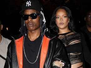 Rihanna Sexy in Rihanna Sexy Seen With A$Ap Rocky Wearing A Sultry Black Dress While Leaving L'Arc Nightclub In Paris