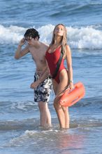  alt="Brooks Nader Sexy in Brooks Nader Sexy Shows Off Her Sizzling Body In A Spicy Red Swimsuit While Filming The Baywatch Reboot In La"
