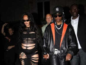 Rihanna Sexy in Rihanna Sexy Seen With A$Ap Rocky Wearing A Sultry Black Dress While Leaving L'Arc Nightclub In Paris