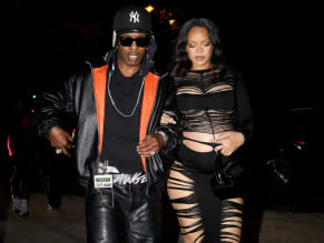 Rihanna Sexy in Rihanna Sexy Seen With A$Ap Rocky Wearing A Sultry Black Dress While Leaving L'Arc Nightclub In Paris