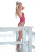  alt="Olivia Dunne Sexy in Olivia Dunne Sexy Shows Off Her Sizzling Body In A Spicy Red Swimsuit While Filming The Baywatch Reboot In La"