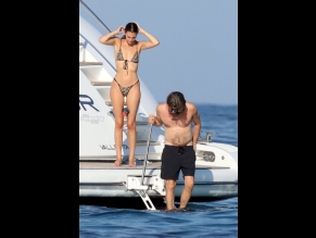 Vittoria Ceretti Sexy Seen With Leonardo DiCaprio Showing Off Her Hot Bikini Body On A Yacht At Formentera Island In Spain