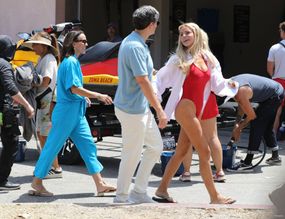  alt="Brooks Nader Sexy in Brooks Nader Sexy Shows Off Her Sizzling Body In A Spicy Red Swimsuit While Filming The Baywatch Reboot In La"