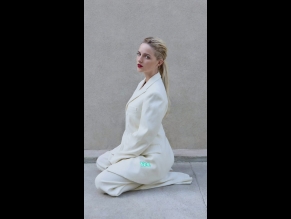 Mckenna Grace Sexy in White Suit Shoot