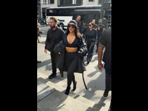 Kim Kardashian Sexy Flaunts Her Hot Breasts As She Leaves The SKIMS X Nike Fashion Show In NYC