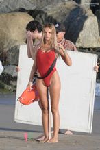  alt="Brooks Nader Sexy in Brooks Nader Sexy Shows Off Her Sizzling Body In A Spicy Red Swimsuit While Filming The Baywatch Reboot In La"