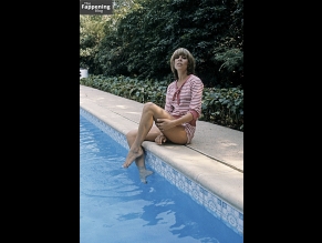 Jo Ann Harris Sexy Poolside Photos Showing Off Her Hot Legs