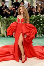 ShakiraSexy in Shakira Stuns In Sexy Red Dress At 2024 Met Gala In Nyc