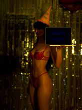  alt="Yael Cohen Aris Sexy in Yael Cohen Aris Sexy Photoshoot Posing Her Curvaceous Body In A Steamy Red Lingerie For Her 30th Birthday"