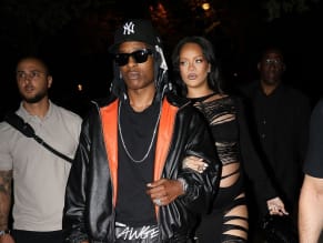 Rihanna Sexy in Rihanna Sexy Seen With A$Ap Rocky Wearing A Sultry Black Dress While Leaving L'Arc Nightclub In Paris