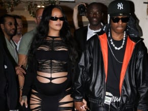 Rihanna Sexy in Rihanna Sexy Seen With A$Ap Rocky Wearing A Sultry Black Dress While Leaving L'Arc Nightclub In Paris