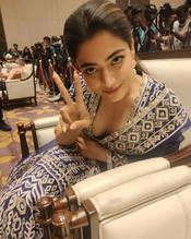 Rashmika MandannaSexy in Rashmika Mandanna Pushpa Movie Press Meet In Kerala