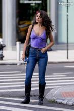 Eiza GonzalezSexy in Eiza Gonzalez Sexy Spotted Wearing A Hot Violet Top In New York City