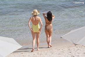 Gemma ArtertonSexy in Gemma Arterton Stuns In A Sexy Yellow Swimsuit At Exclusive Beach Party In Italy